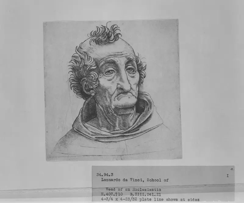 Head of an old man Wall Art by Giovanni Antonio da Brescia - High-Resolution Digital Print