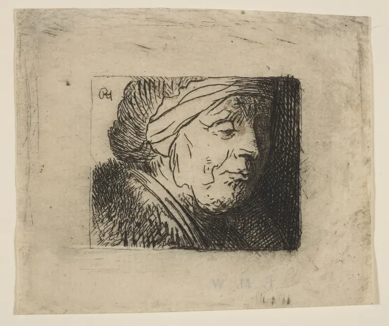Head of an Old Woman Wall Art by Jan Georg (Joris) van Vliet - High-Resolution Digital Print