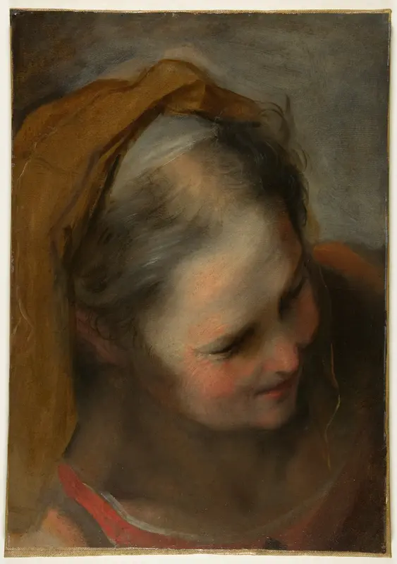 Head of an Old Woman Looking to Lower Right (Saint Elizabeth) Wall Art by Federico Barocci - High-Resolution Digital Print