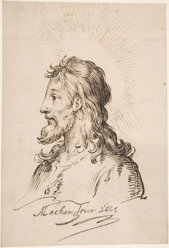 Head of Christ Wall Art by Jacob Matham - High-Resolution Digital Print