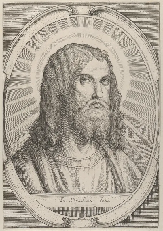 Head of Christ Wall Art by Jan van der Straet, called Stradanus - High-Resolution Digital Print