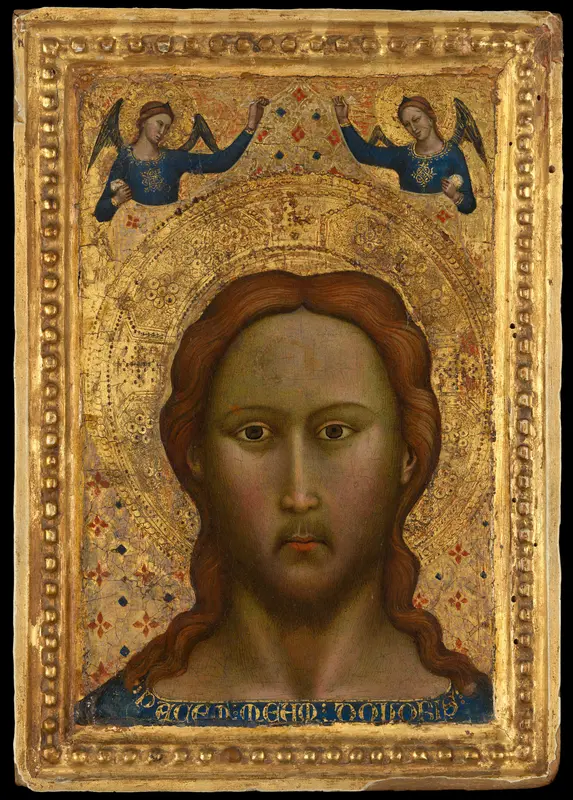 Head of Christ Wall Art by Master of the Orcagnesque Misericordia - High-Resolution Digital Print