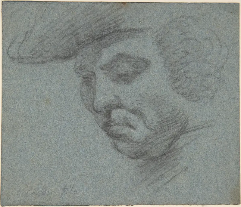 Head of Man Facing Left Wall Art by Charles Nicolas Cochin II - High-Resolution Digital Print