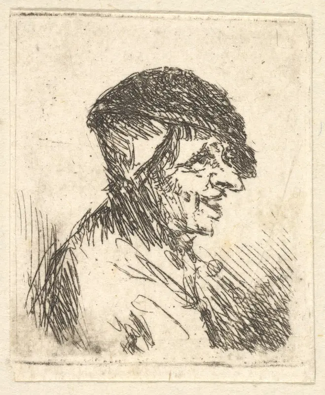 Head of Peasant Wall Art by Adriaen van Ostade - High-Resolution Digital Print