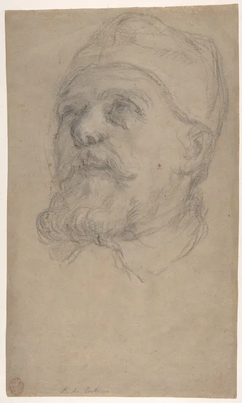 Head of Pope Urban VIII (Maffeo Vincenzo Barberini) (recto); An Outstretched Arm (verso) Wall Art by Pietro Locatelli - High-Resolution Digital Print