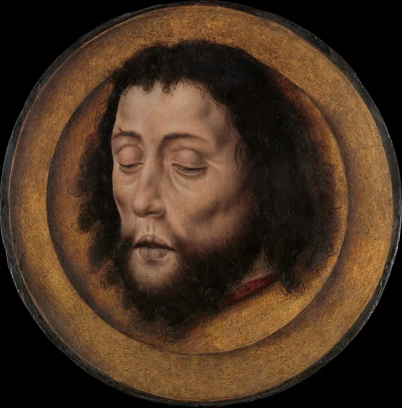 Head of Saint John the Baptist on a Charger Wall Art by Aelbert Bouts - High-Resolution Digital Print