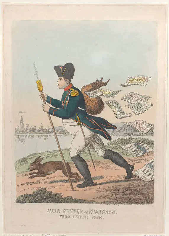 Head Runner or Runaways from the Leipzic Fair Wall Art by Thomas Rowlandson - High-Resolution Digital Print
