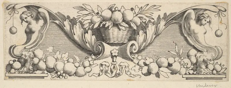 Headband: Basket of Fruit Wall Art by Claude Mellan - High-Resolution Digital Print