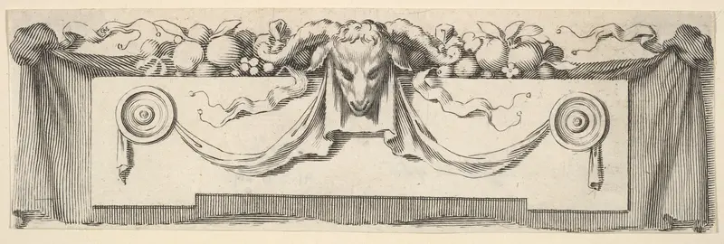 Headband with Ram's Head Wall Art by Claude Mellan - High-Resolution Digital Print