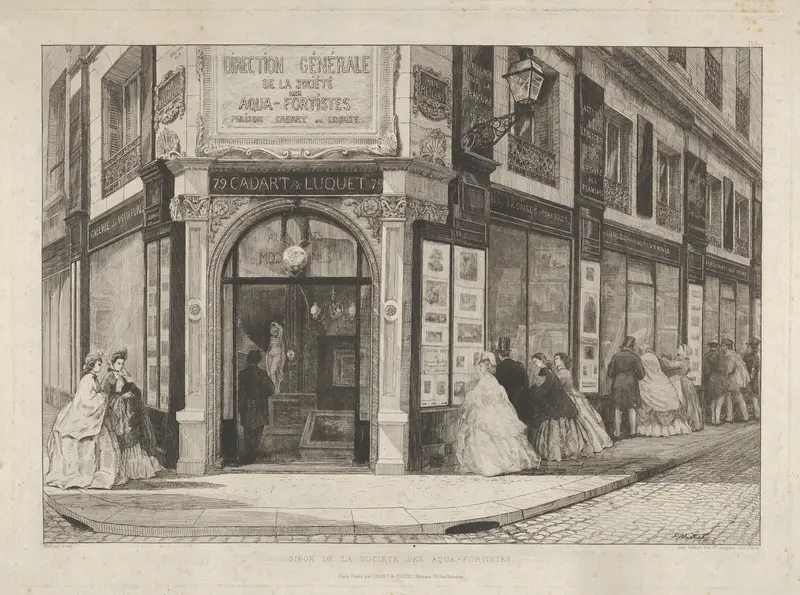 Headquarters of the Société des Aquafortistes Wall Art by Adolphe Martial Potémont, called Martial - High-Resolution Digital Print
