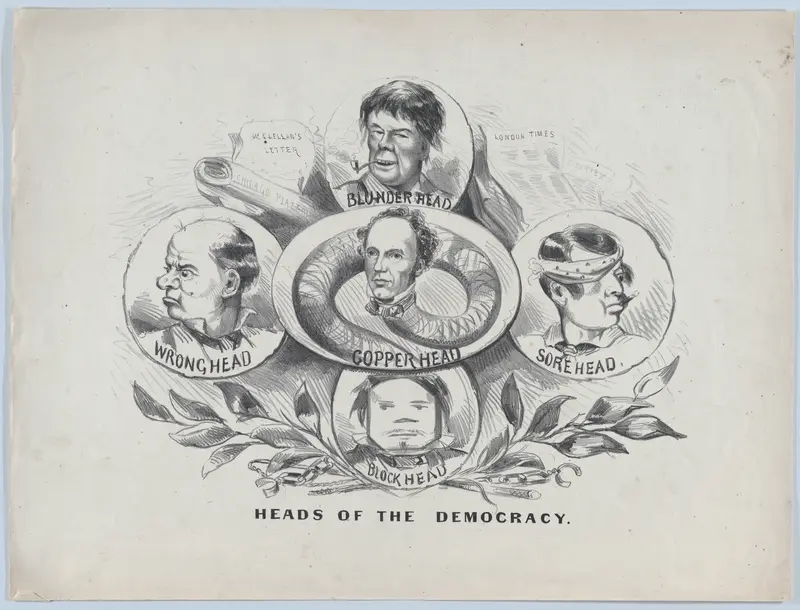 Heads of the Democracy Wall Art by Currier & Ives - High-Resolution Digital Print