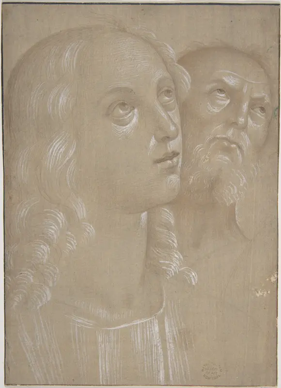 Heads of Two Saints Wall Art by Perugino (Pietro di Cristoforo Vannucci) - High-Resolution Digital Print