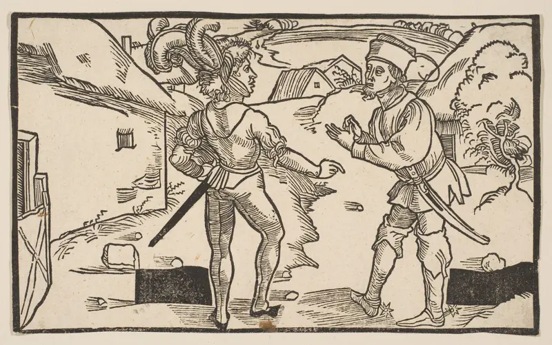 Heauton Timouroumenos, from "The Comedies of Terence", 19th century reprint by Albrecht Dürer - High-Resolution Digital Print