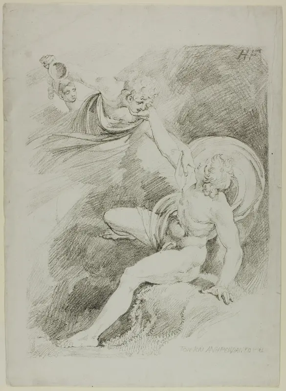 Heavenly Ganymede, from Specimens of Polyautography Wall Art by Henry Fuseli - High-Resolution Digital Print