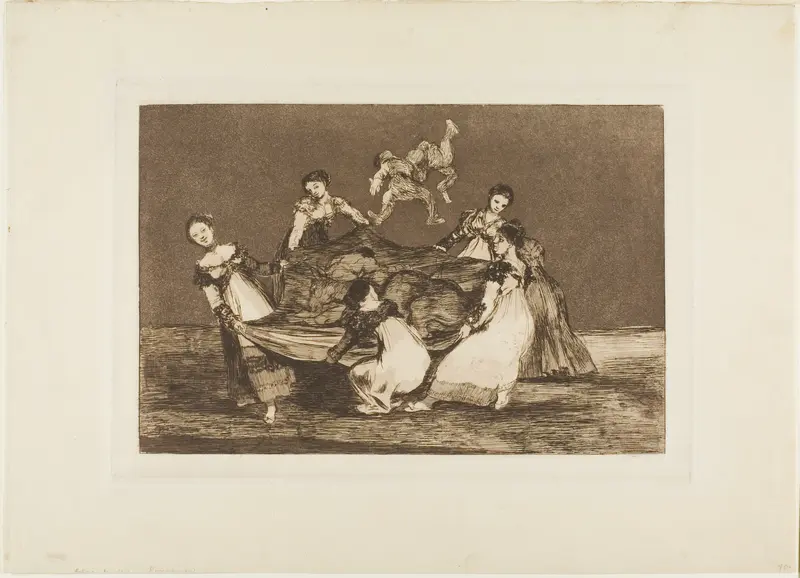 Heavier than a Dead Donkey, plate 1 from Los Proverbios Wall Art by Francisco José de Goya y Lucientes - High-Resolution Digital Print