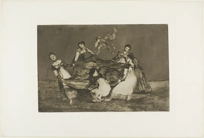 Heavier than a dead donkey, plate one from Los Proverbios Wall Art by Francisco José de Goya y Lucientes - High-Resolution Digital Print