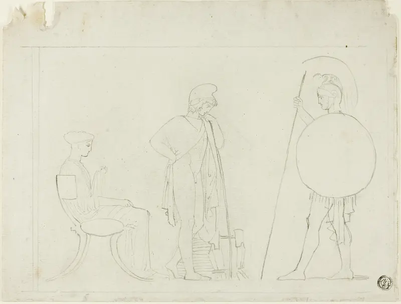 Hector Chiding Paris Wall Art by John Flaxman - High-Resolution Digital Print