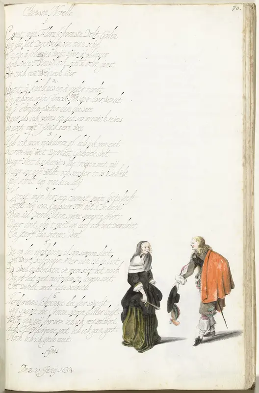 Heer die een dame groet Wall Art by Gesina ter Borch - High-Resolution Digital Print