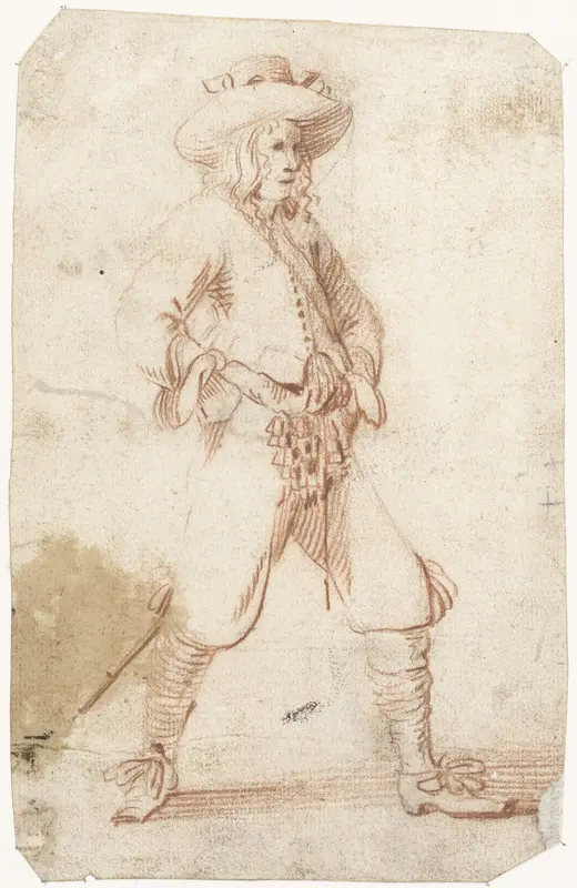Heer staand met zijn handen in zijn zij Wall Art by Gesina ter Borch - High-Resolution Digital Print