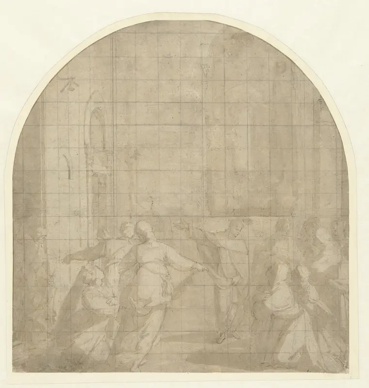 Heilige Dominicus en de ketterse vrouwen Wall Art by Bernardino Poccetti - High-Resolution Digital Print