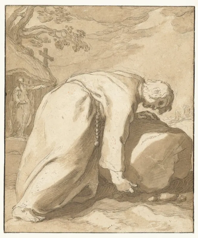 Heilige Elpidius en Heilige Aenesius Wall Art by Abraham Bloemaert - High-Resolution Digital Print