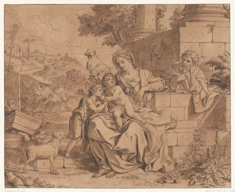 Heilige Familie bij een ruïne Wall Art by anonymous - High-Resolution Digital Print