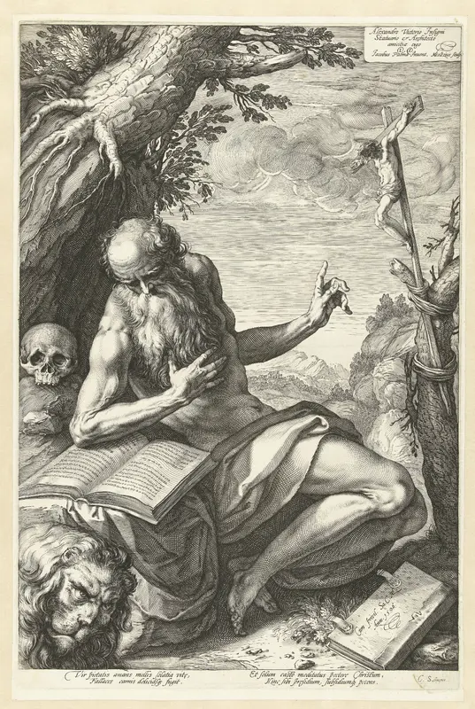 Heilige Hieronymus Wall Art by Hendrick Goltzius - High-Resolution Digital Print