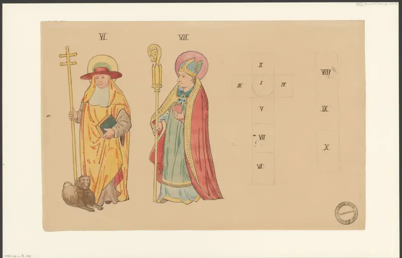 Heilige Hiëronymus en Heilige Augustinus Wall Art by anonymous - High-Resolution Digital Print
