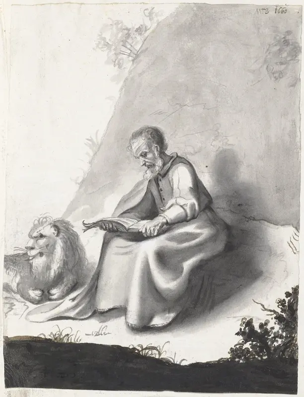 Heilige Hiëronymus in de wildernis Wall Art by Unknown - High-Resolution Digital Print