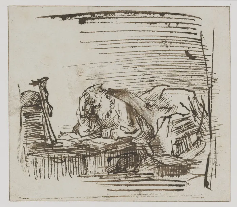 Heilige Hieronymus lezend Wall Art by Unknown - High-Resolution Digital Print