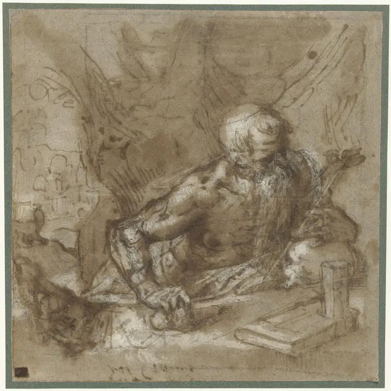 Heilige Hieronymus met crucifix Wall Art by Unknown - High-Resolution Digital Print