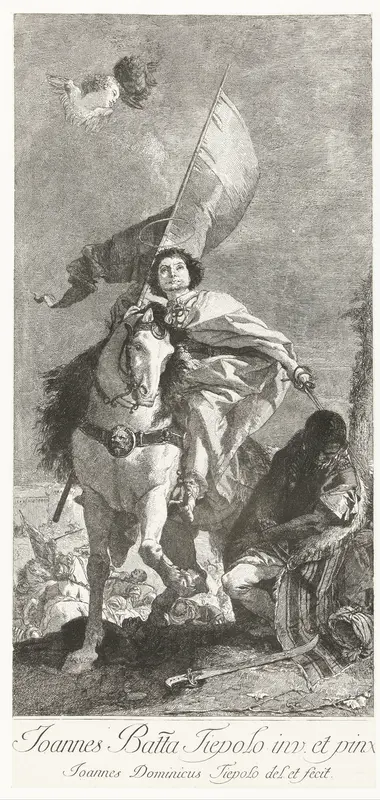 Heilige Jakobus de meerdere op slagveld bij Clavijo Wall Art by Unknown - High-Resolution Digital Print