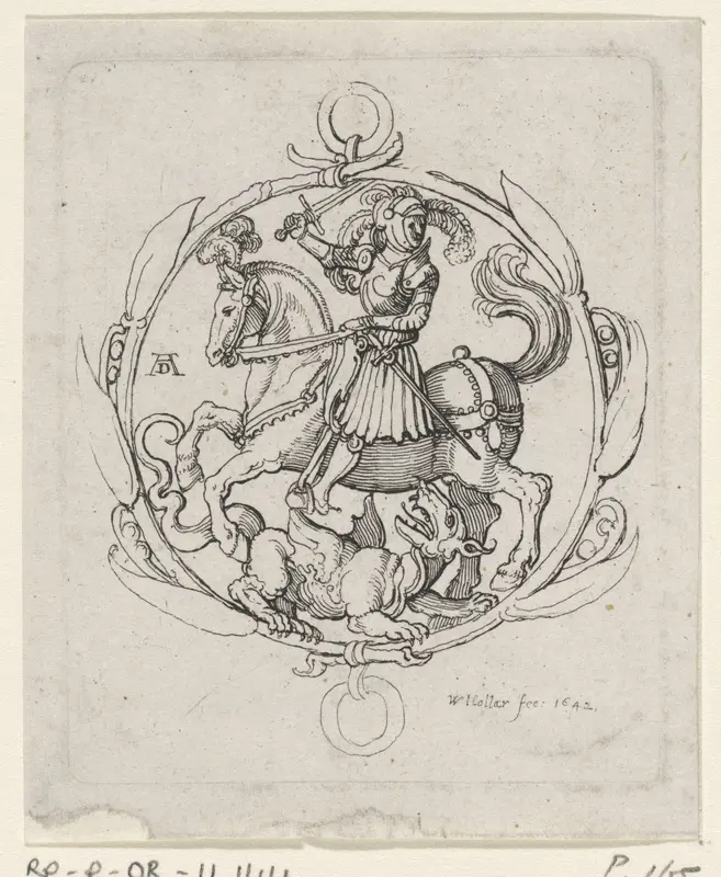 Heilige Joris en de draak Wall Art by Unknown - High-Resolution Digital Print