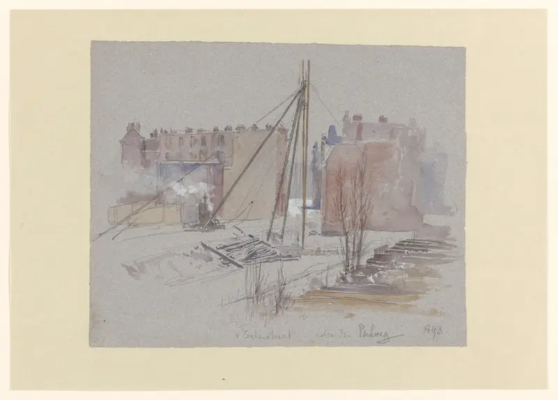 Heiwerkzaamheden aan de Van Eeghenstraat, achter de Parkweg Wall Art by Jan Hoynck van Papendrecht - High-Resolution Digital Print