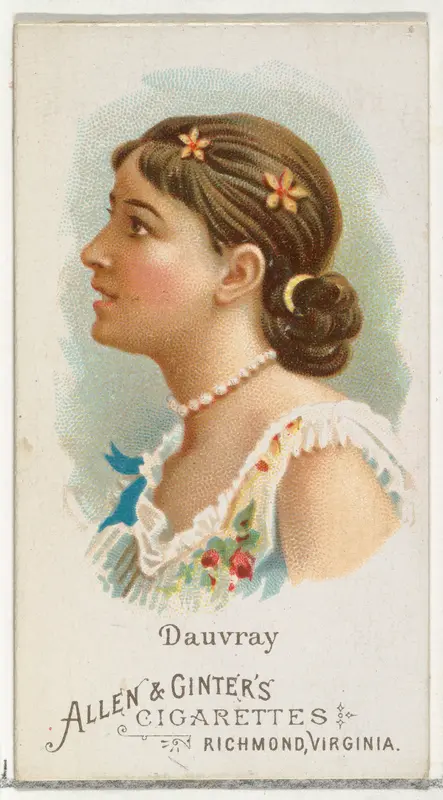 Helen Dauvray, from World's Beauties, Series 1 (N26) for Allen & Ginter Cigarettes Wall Art by Allen & Ginter - High-Resolution Digital Print