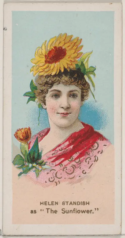 Helen Standish as "The Sunflower," from the series Fancy Dress Ball Costumes (N73) for Duke brand cigarettes Wall Art by W. Duke, Sons & Co. - High-Resolution Digital Print