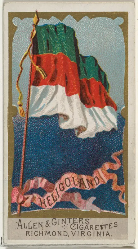 Heligoland, from Flags of All Nations, Series 2 (N10) for Allen & Ginter Cigarettes Brands Wall Art by Allen & Ginter - High-Resolution Digital Print