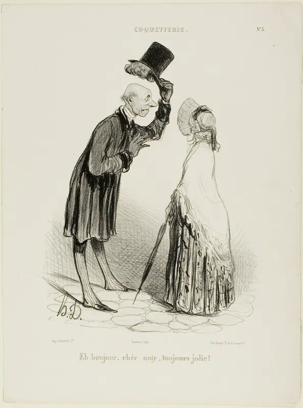 “Hello, Angel, always pretty...,” plate 3 from Coquetterie