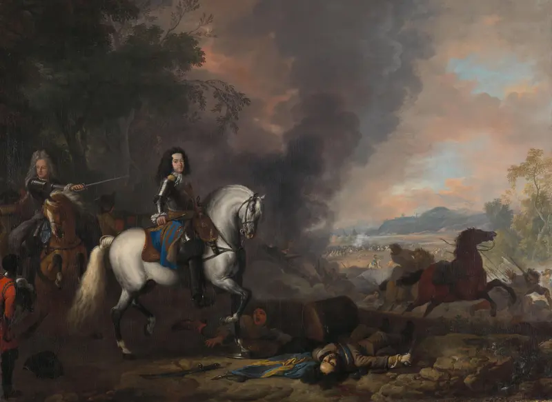 Henry Casimir II, Prince of Nassau-Dietz, in a Battle Wall Art by Jan van Huchtenburg - High-Resolution Digital Print