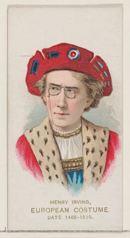 Henry Irving in European Costume from 1485-1510, from the set Actors and Actresses, First Series (N70) for Duke brand cigarettes Wall Art by W. Duke, Sons & Co. - High-Resolution Digital Print