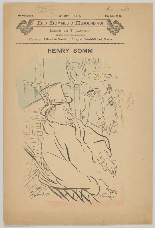 Henry Somm Wall Art by Henri de Toulouse-Lautrec - High-Resolution Digital Print