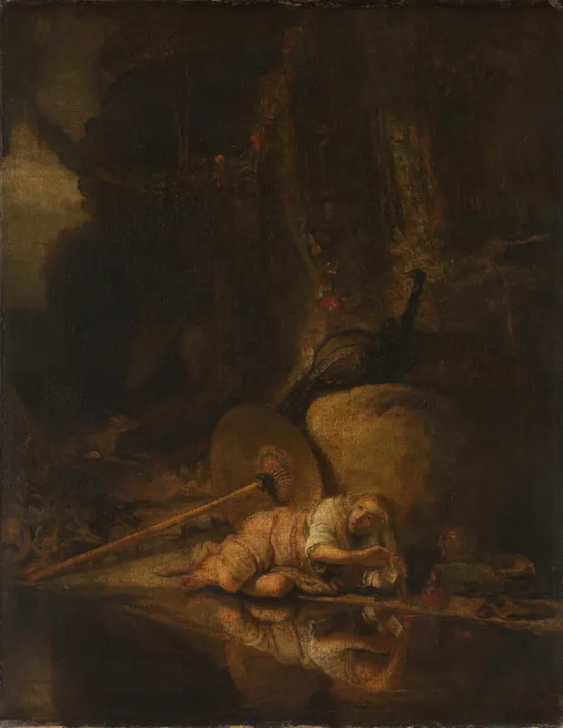 Hera verbergt zich tijdens het gevecht van de goden met de giganten Wall Art by Unknown - High-Resolution Digital Print