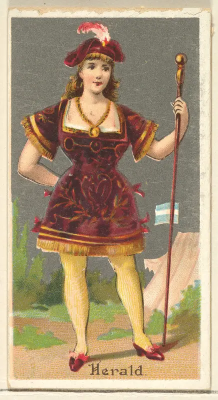 Herald, from the Occupations for Women series (N166) for Old Judge and Dogs Head Cigarettes Wall Art by Goodwin & Company - High-Resolution Digital Print