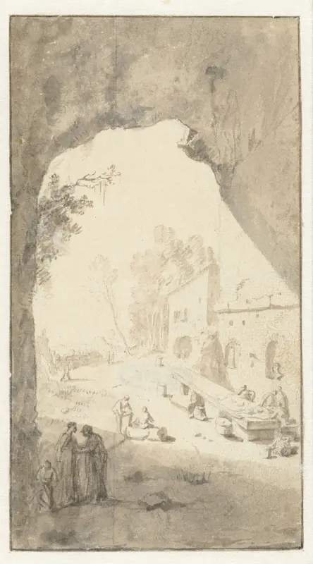 Herberg bij de grot van Egeria Wall Art by Bartholomeus Breenbergh - High-Resolution Digital Print