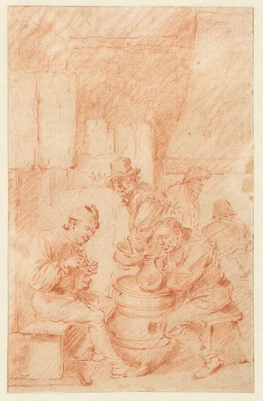 Herberg met drinkende boeren Wall Art by Egbert van Heemskerck (I) - High-Resolution Digital Print
