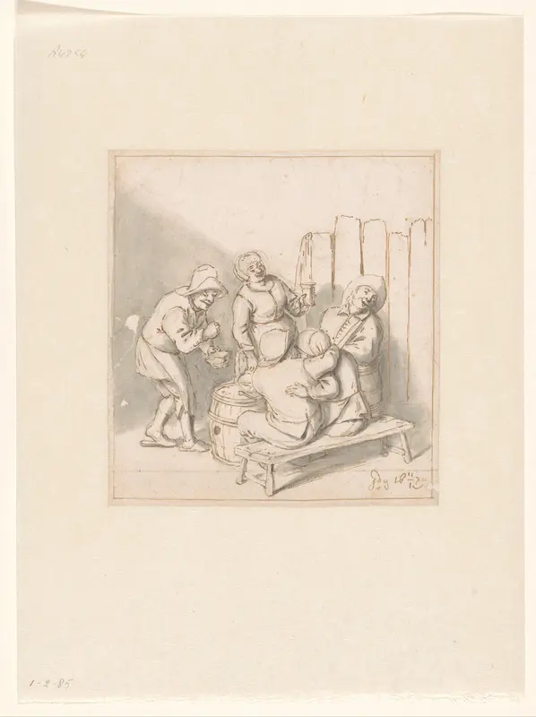 Herbergscène Wall Art by Johannes de Groot - High-Resolution Digital Print