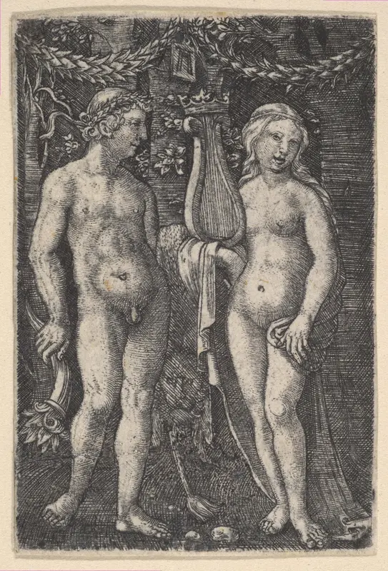 Hercules and a Muse Wall Art by Albrecht Altdorfer - High-Resolution Digital Print