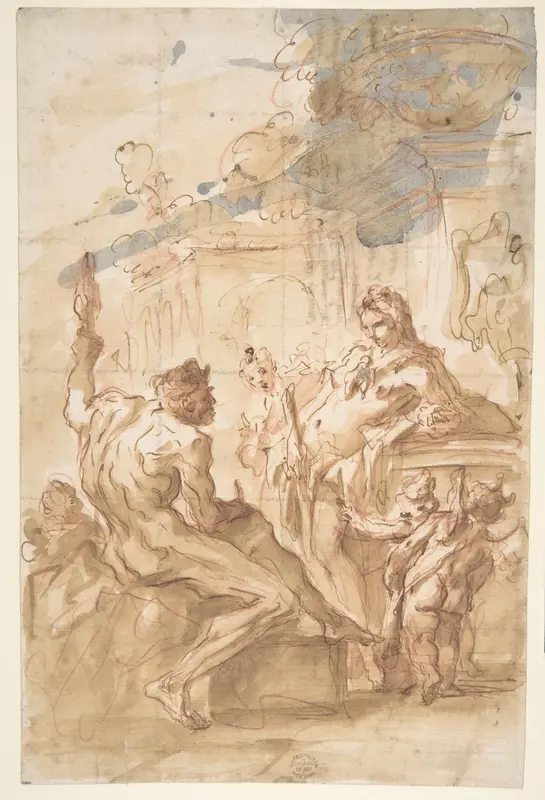 Hercules and Omphale Wall Art by Gaspare Diziani - High-Resolution Digital Print