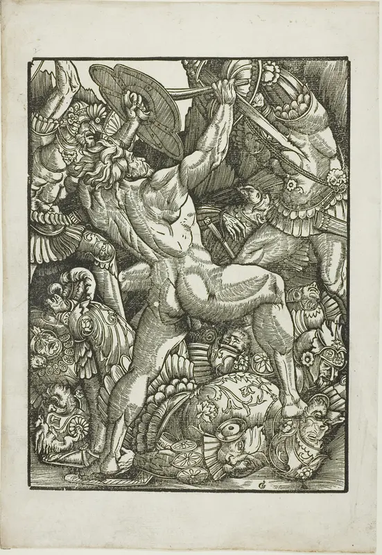 Hercules and the Giants, from Scenes from the Life of Hercules Wall Art by Gabriel Salmon - High-Resolution Digital Print
