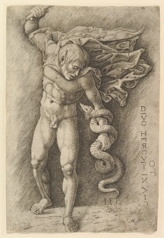 Hercules and the Hydra Wall Art by Andrea Mantegna - High-Resolution Digital Print